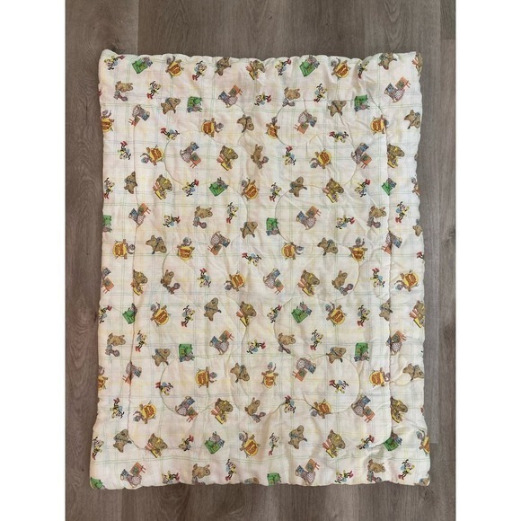 Vintage 1980s Romper Room Baby Crib Blanket Soft Nursery Plush TV Show - Picture 1 of 9